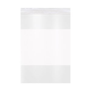 6W x 9L, 2 Mil Polypropylene White Block Zip Bags