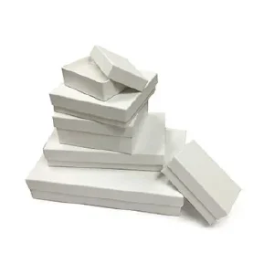 Eco Matte White Kraft Jewelry Boxes