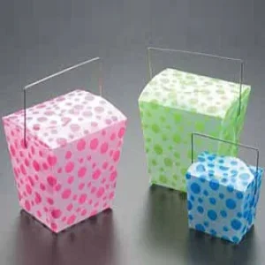 Frosted Dot Plastic Take-Out Pail