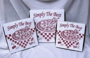 Customizable White Paperboard Pizza Boxes w/ FDA-Approved Claycoat